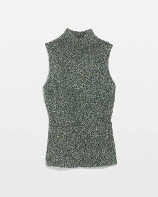 Boucle Turtleneck Sweater Tank click to view larger image.