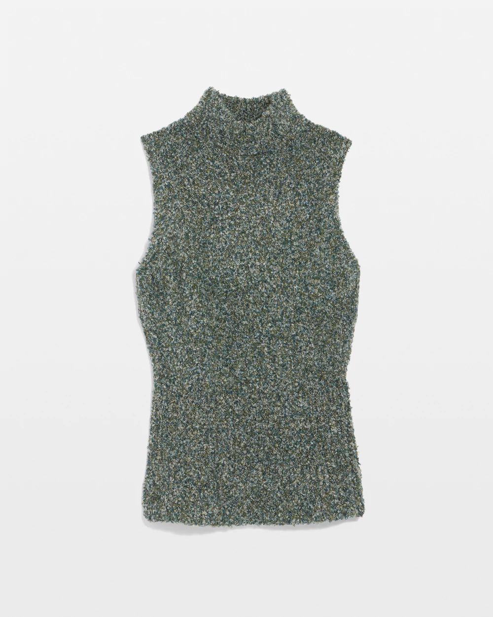 Boucle Turtleneck Sweater Tank click to view larger image.