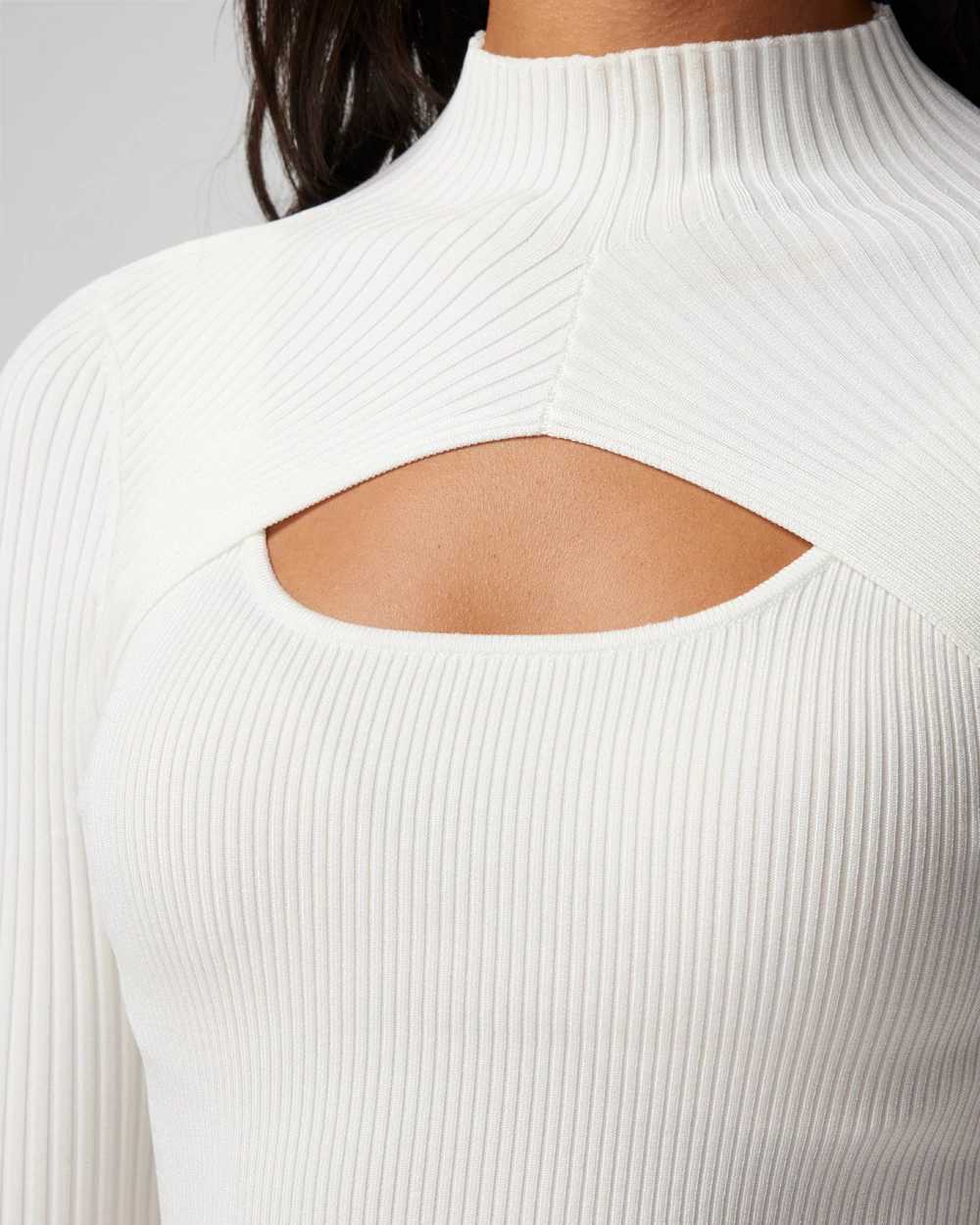 Long Sleeve Cutout Mockneck Top click to view larger image.