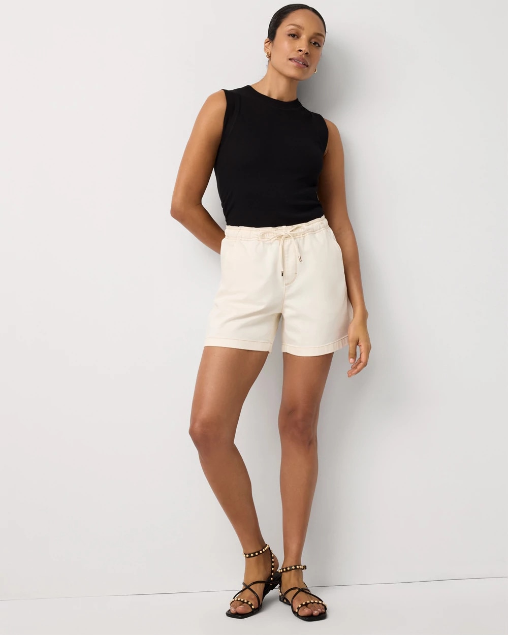 Drawstring High Rise Pull-On Short - image 1