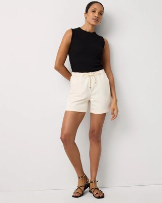 Drawstring High Rise Pull-On Short