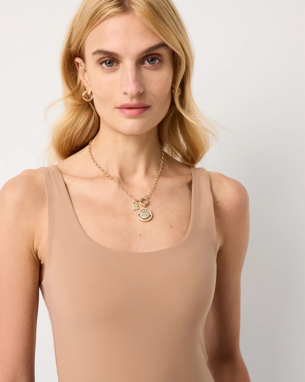 WHBM FORME™ All Ways Stretch Dual Neck Tank click to view larger image.