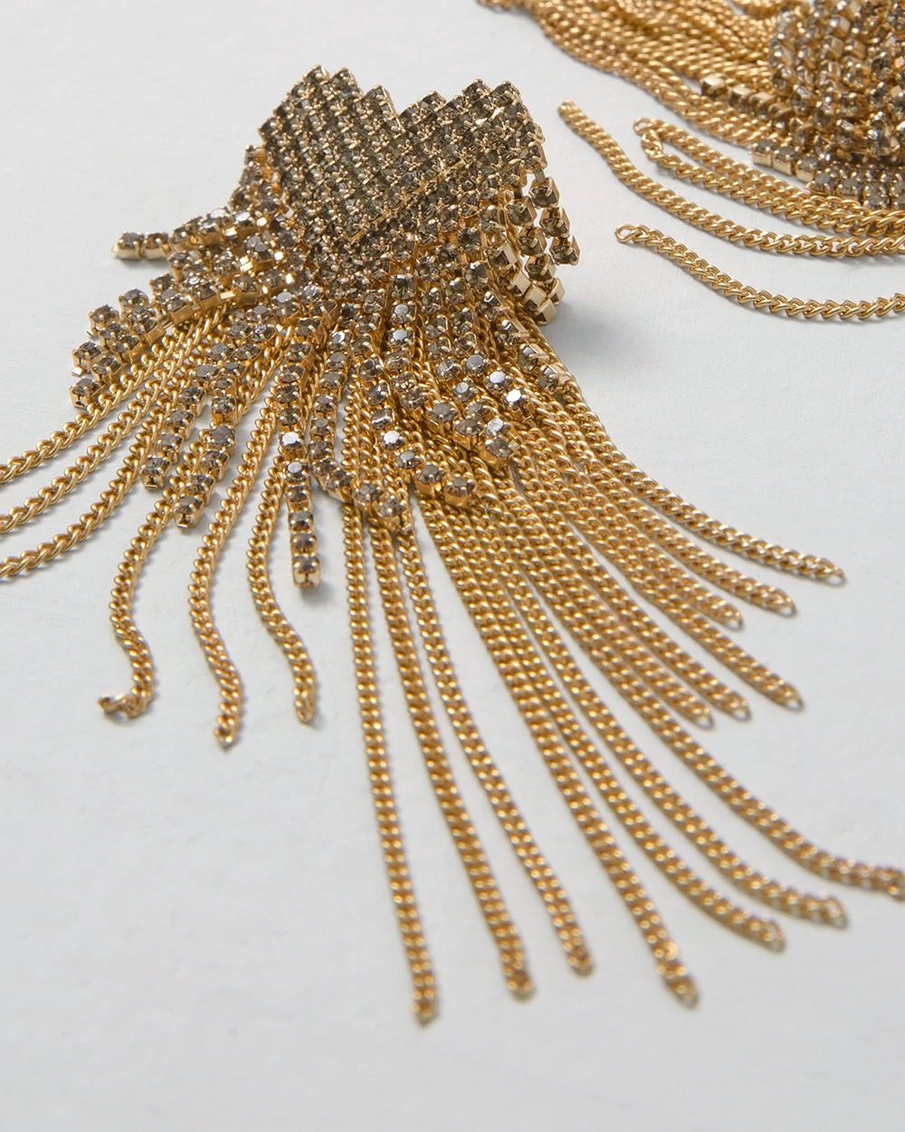 Black Diamond Fringe Earrings