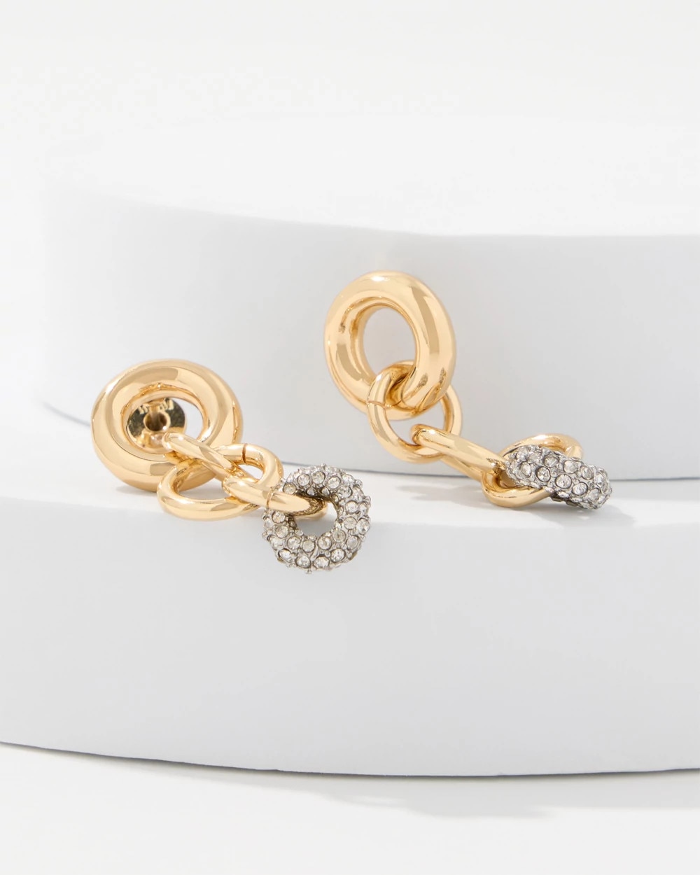 Pave Rings Linear Earrings - image 3