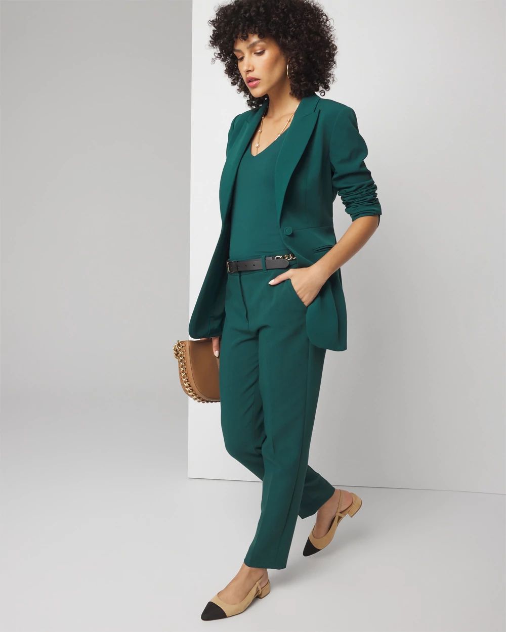 Waist Seam Fluid Blazer click to view larger image.
