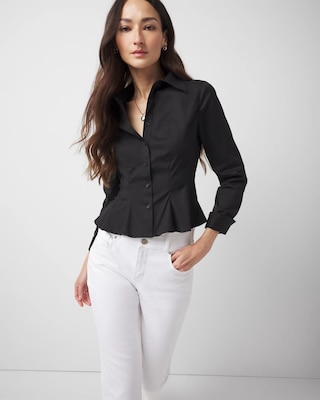 Seamed Poplin Shirt