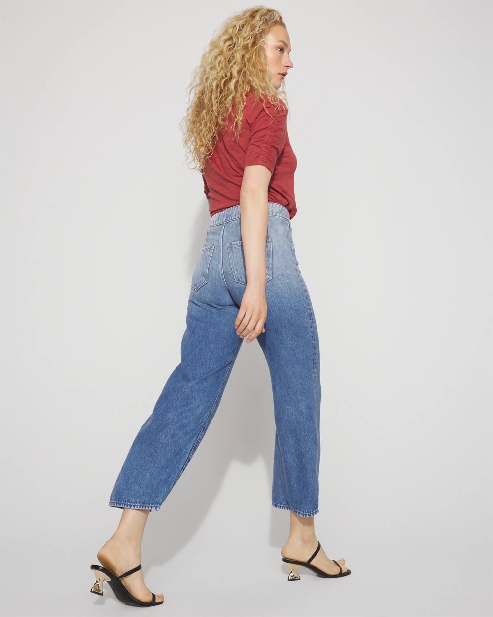Extra High-Rise Wide-Leg Tie-Waist Cropped Jean