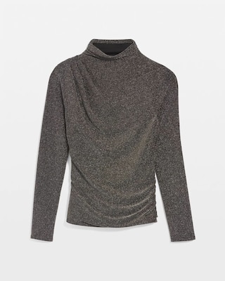 WHBM FORME™ Stretch Metallic Long-Sleeve Tee click to view larger image.