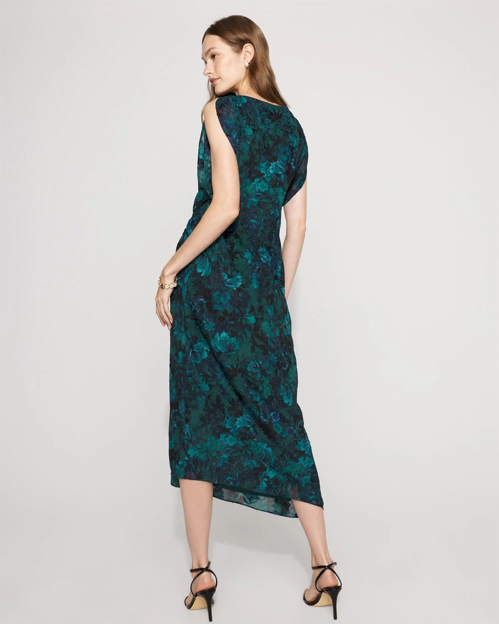 Petite Flutter Sleeve Floral Slip Dress