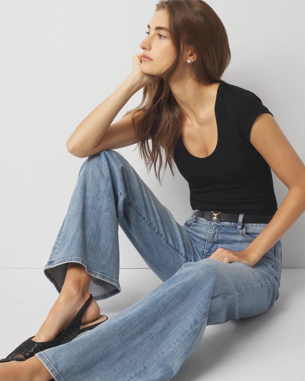 WHBMFORME™ Soft Rib Scoop Neck Tee