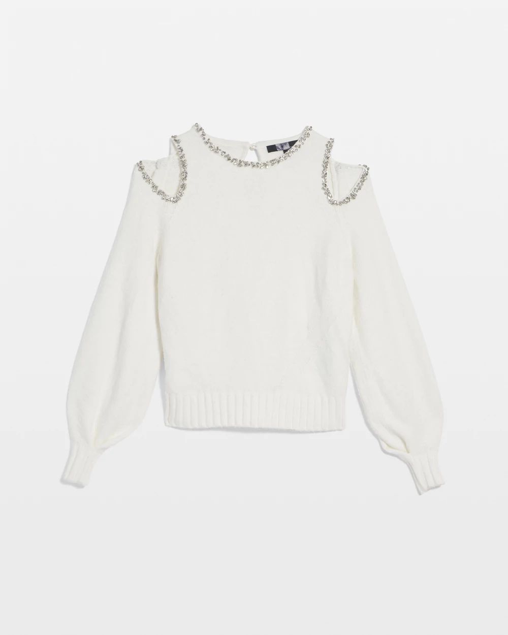 Embellished Cutout Sweater