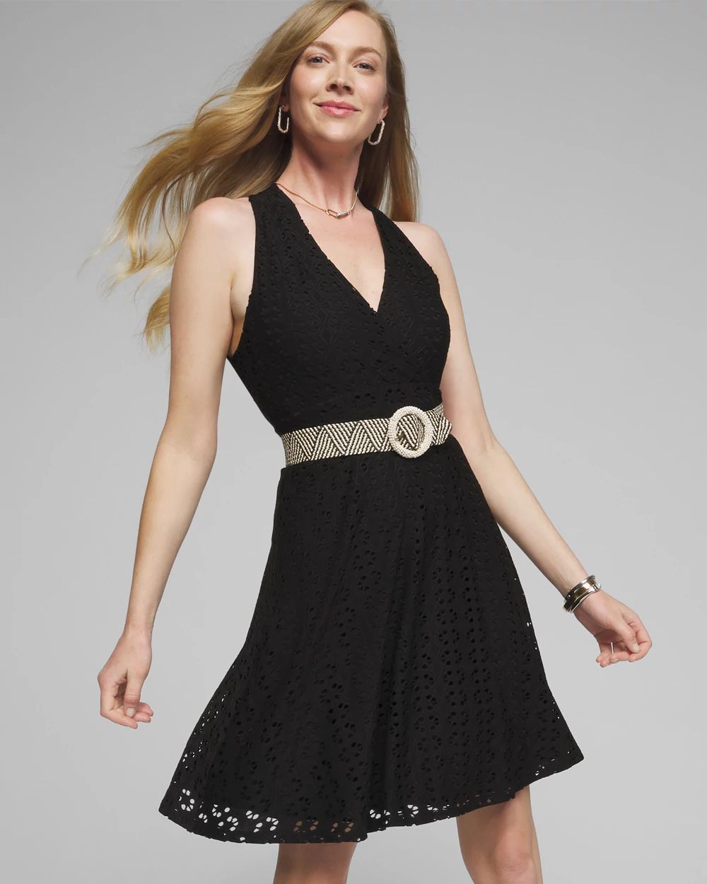 Outlet WHBM Eyelet Halter Dress click to view larger image.