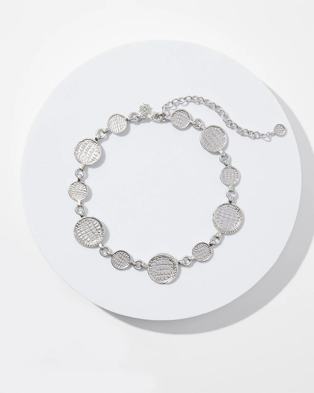 Silver Croc Necklace