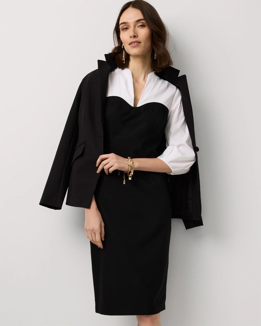 Poplin Shirt Sheath Dress