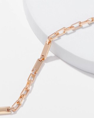 Gold Pave Link Necklace