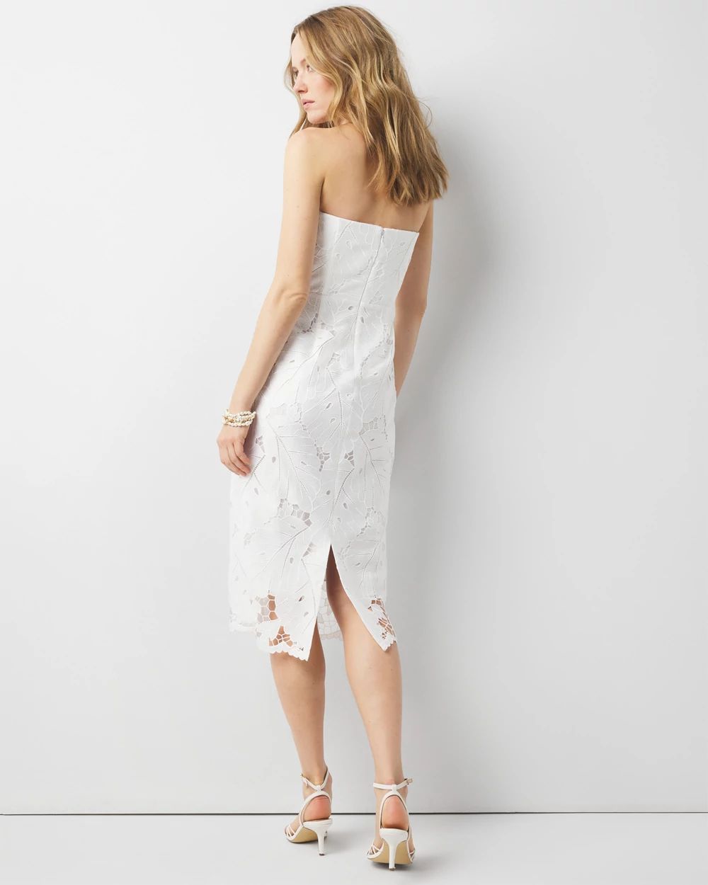 Lace Bustier Midi Dress