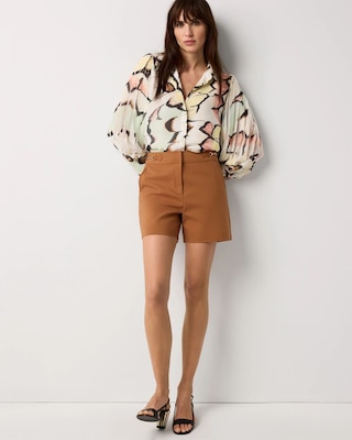 Horsebit Detail Tailored Short