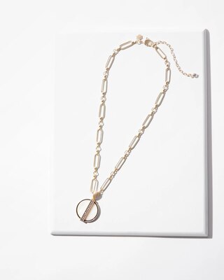 Pearl Pendant Gold Chain Necklace