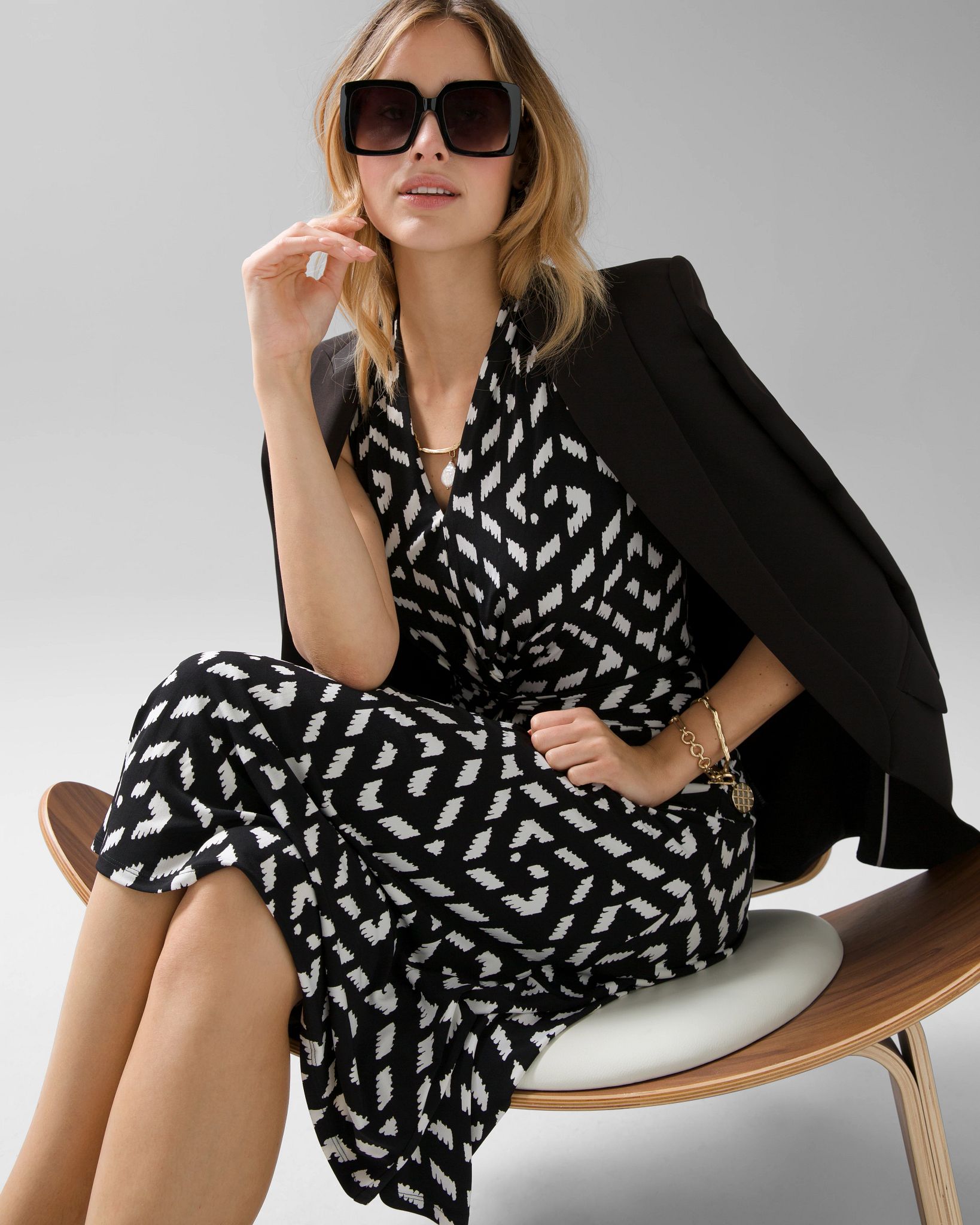 Sleeveless Matte Jersey Twist Front Dress