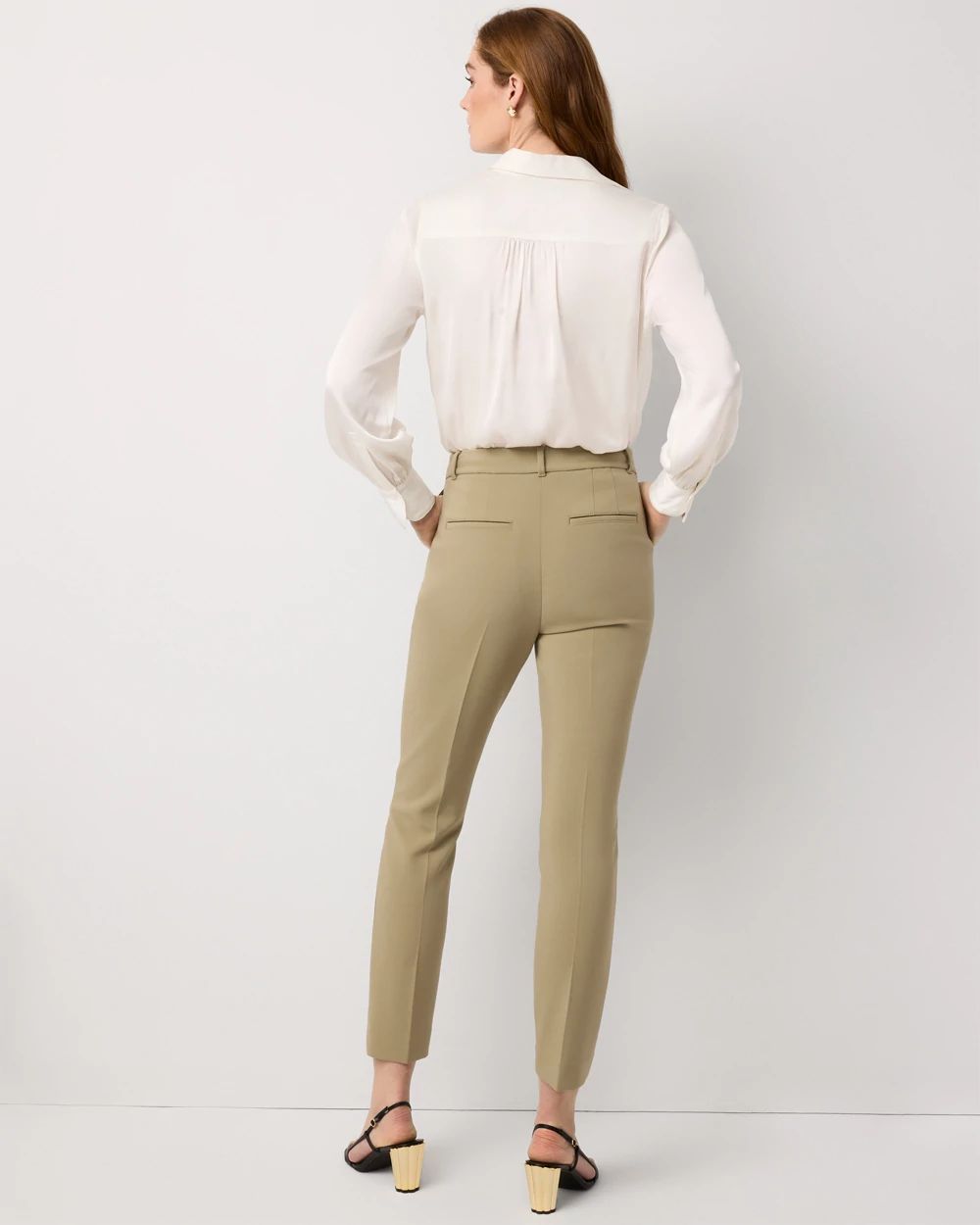 Petite High-Rise Elle Slim Ankle Pant