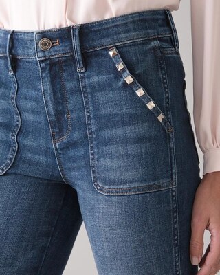 Curvy High-Rise Everyday Soft Denim™ Studded Cropped Jeans