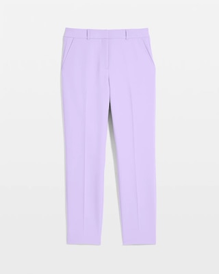 WHBM® Elle Slim Ankle Luxe Double Weave Pants click to view larger image.