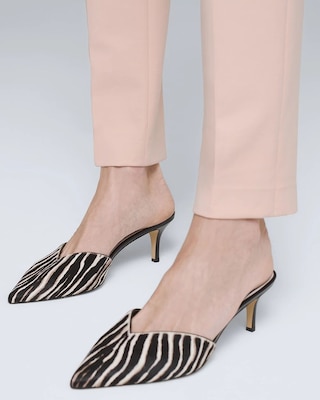 Zebra Calf Hair Mules