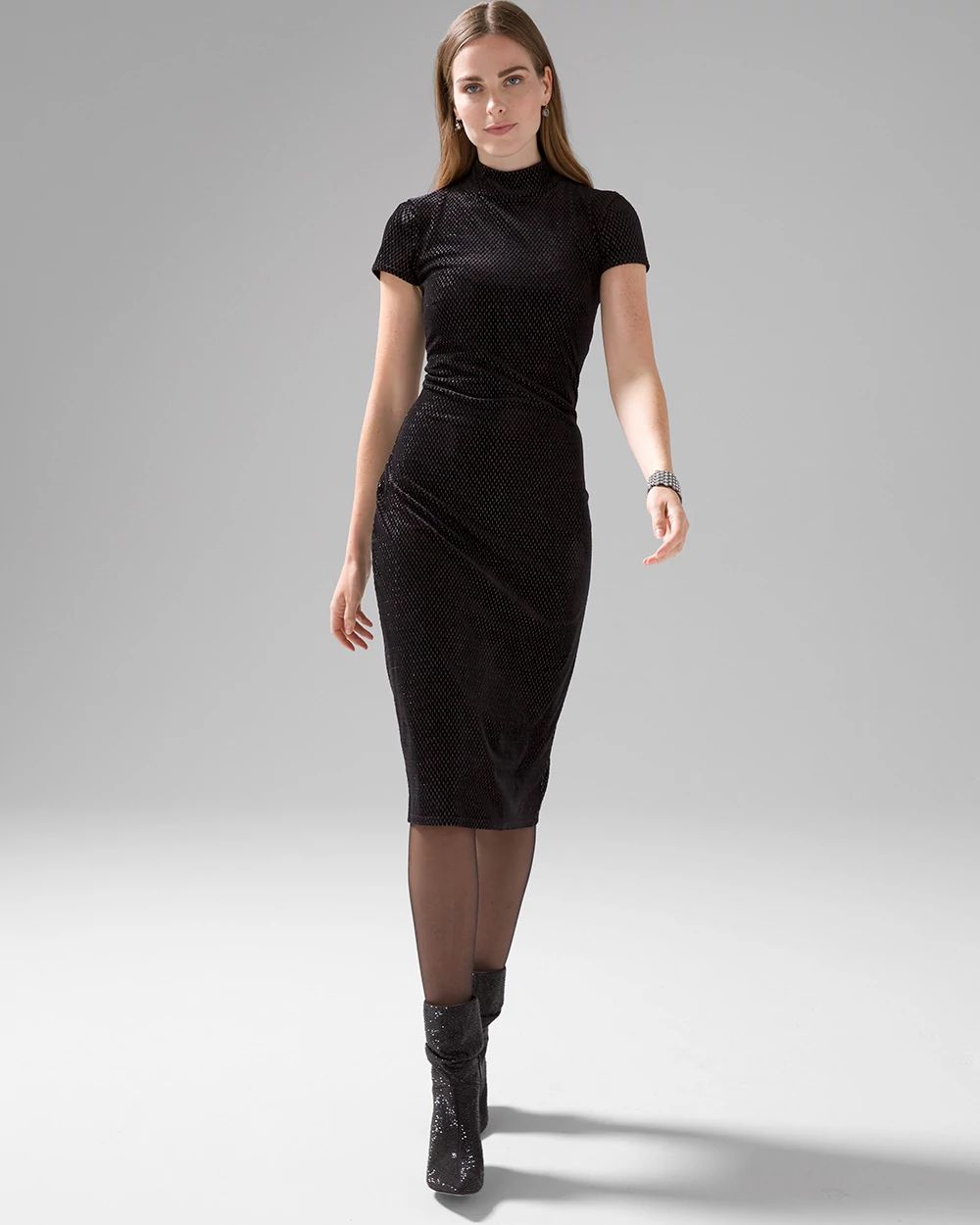 White house black market velvet dress discount