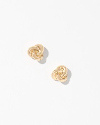 Gold Knot Stud Earring