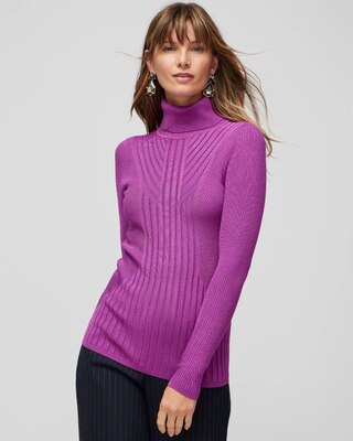 Long-Sleeve Ribbed Turtleneck