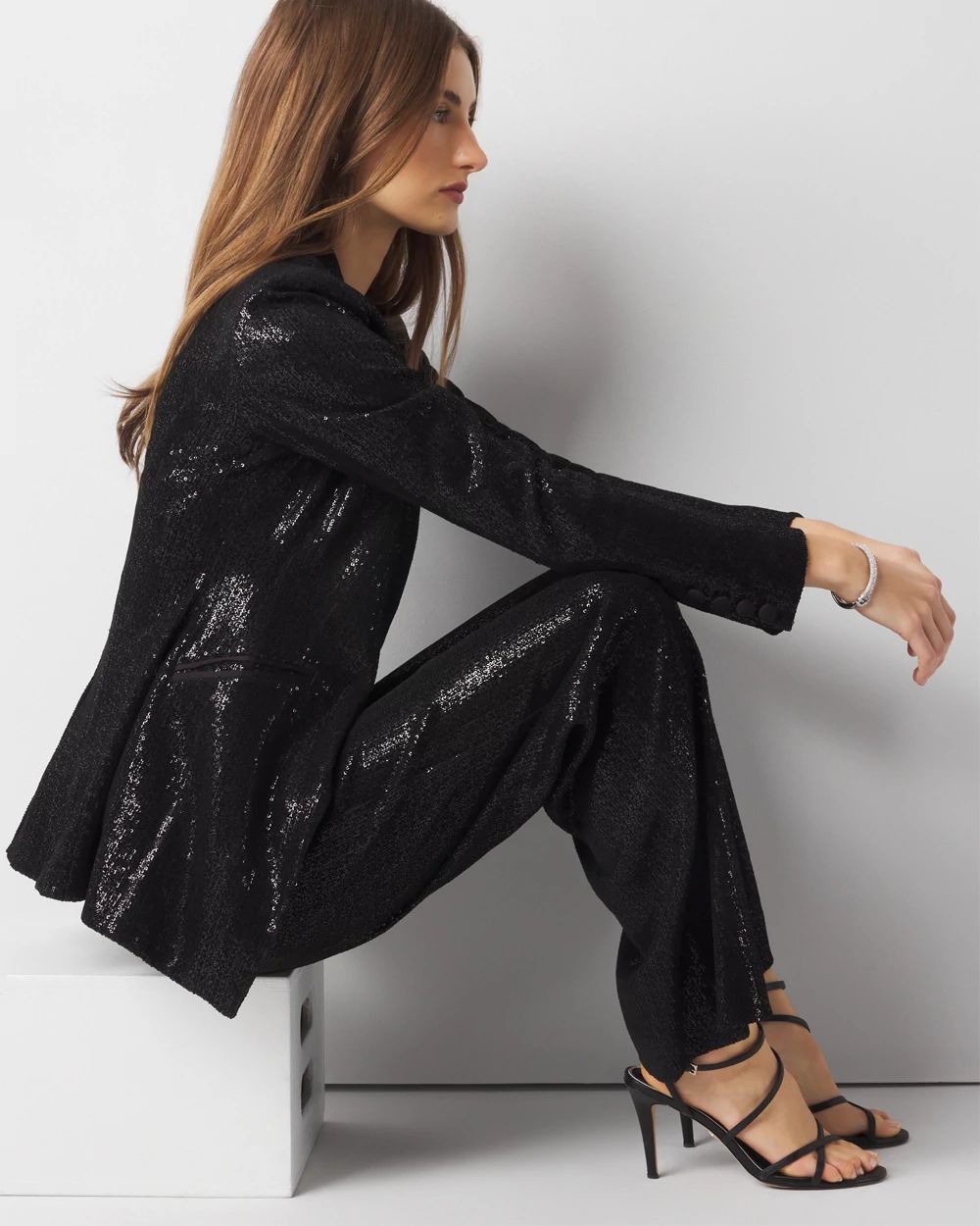 WHBM®  One-Button Sequin Blazer