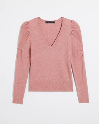 Puff Sleeve V-Neck Pull Over