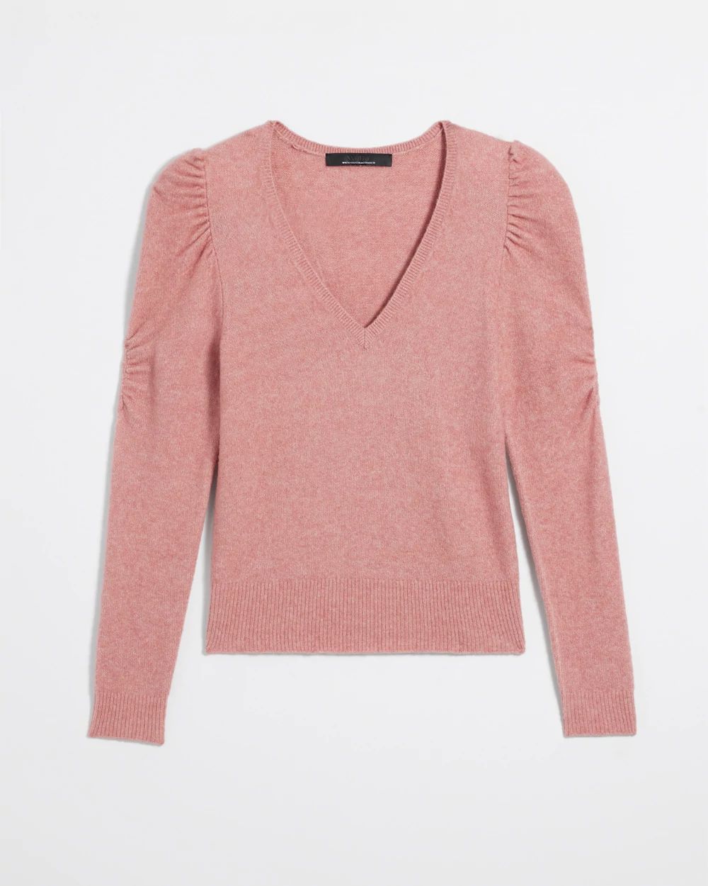 Puff Sleeve V-Neck Pull Over