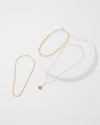 Olive + Gold Convertible Necklace click to view larger image.