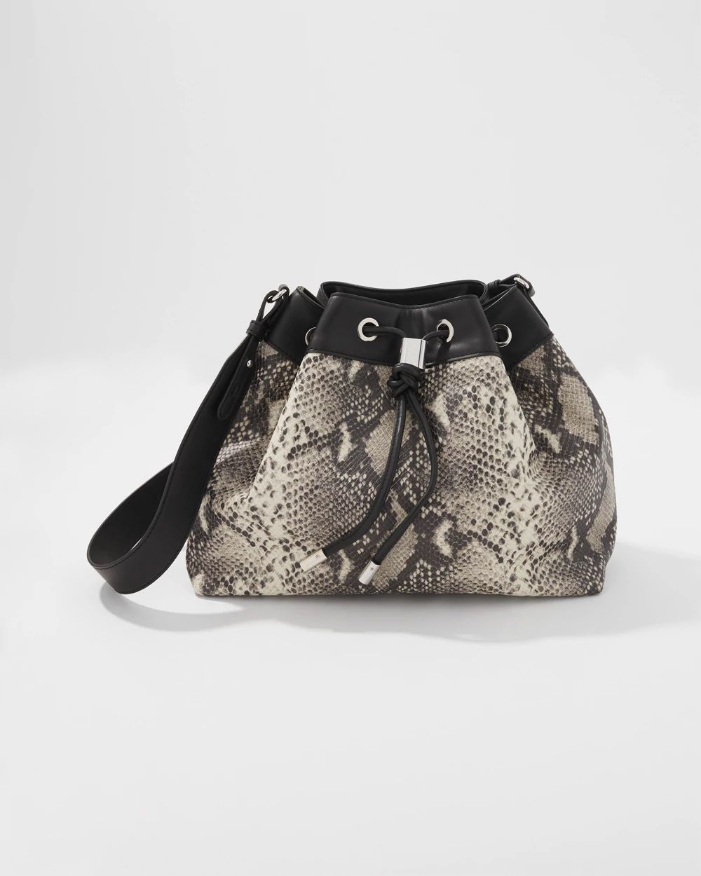 Python Drawstring Bucket Bag click to view larger image.