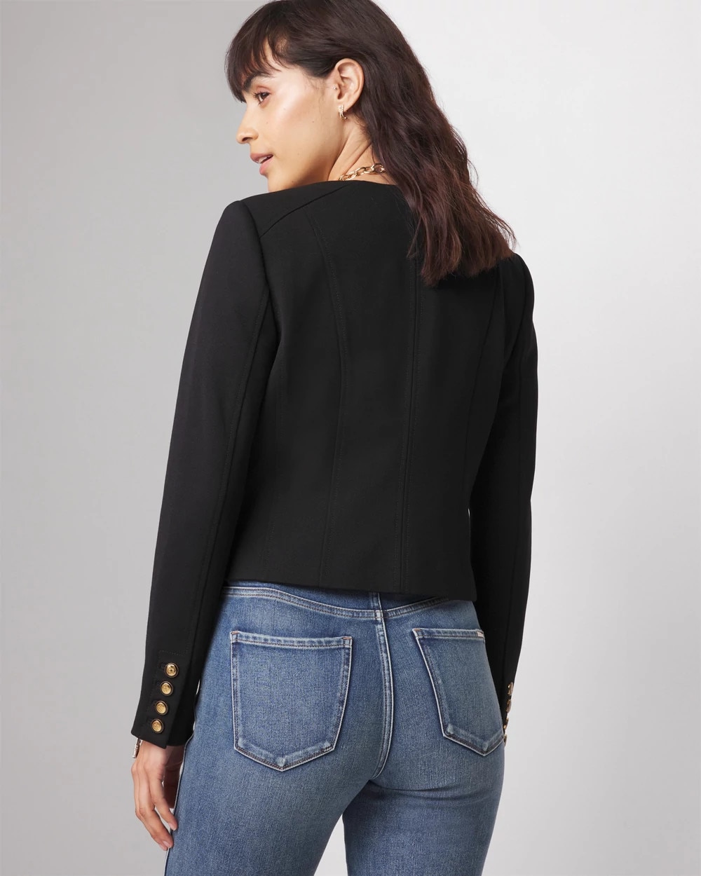 Petite Crop Luxe Stretch Jacket