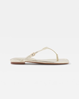 Gold Metallic Heel Sandal click to view larger image.