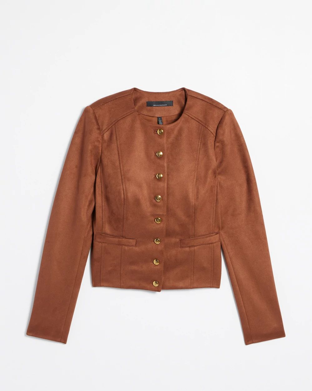 Petite Ultra Suede Military Jacket click to view larger image.