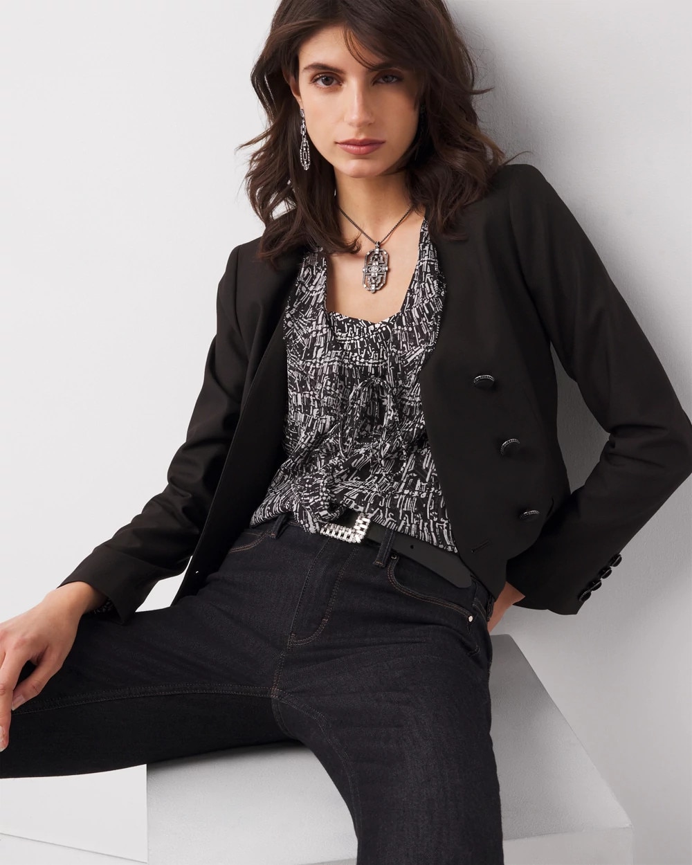 Ruffle Front Blouse