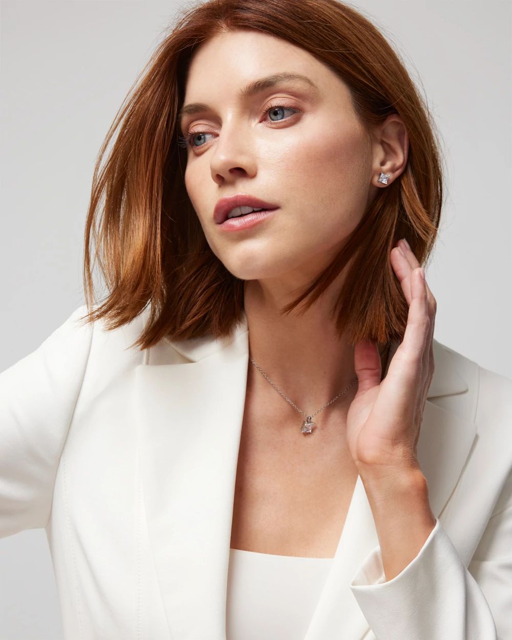 CZ Princess Stud Earrings