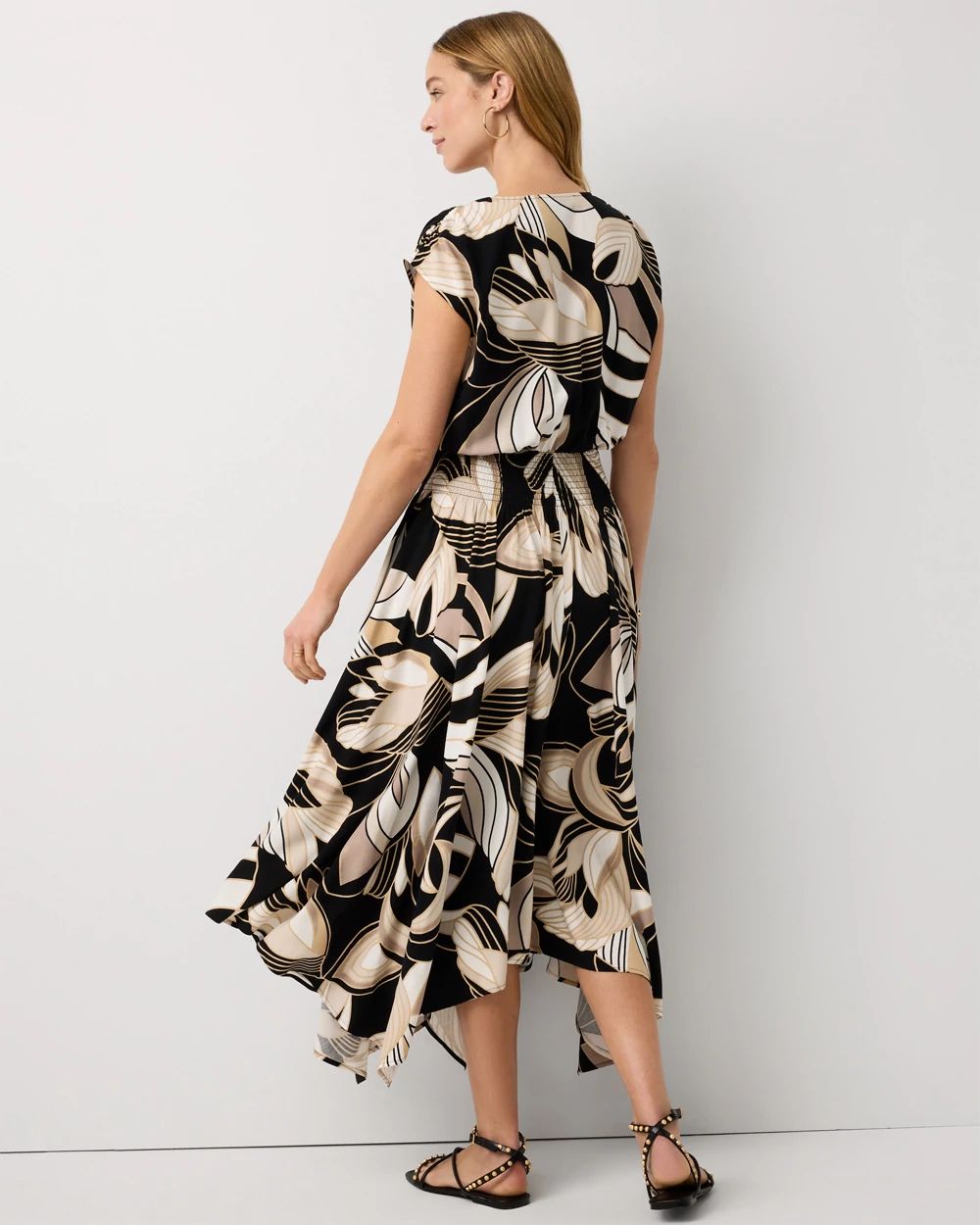 Smocked Waist Midi Dress click to view larger image.