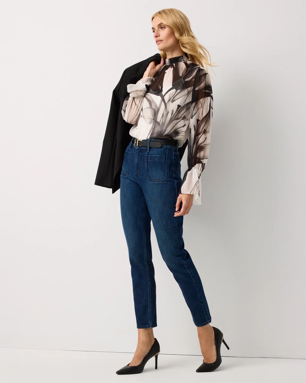 Patch Pocket High Rise Skinny Jean click to view larger image.