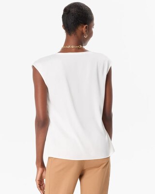 V-neck Crepe Shell click to view larger image.