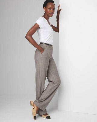 WHBM® Petite Luna Wide Leg Pinstripe Trousers click to view larger image.