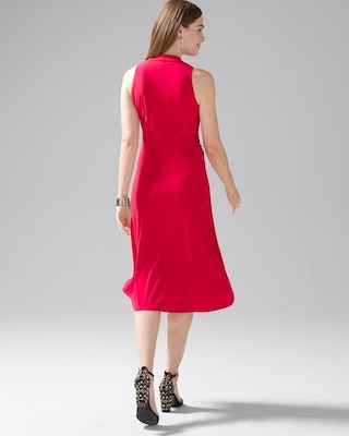 Sleeveless Matte Jersey Twist Front Dress