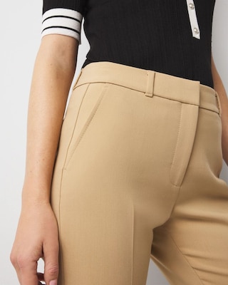 WHBM® Elle Slim Ankle Luxe Double Weave Pants click to view larger image.