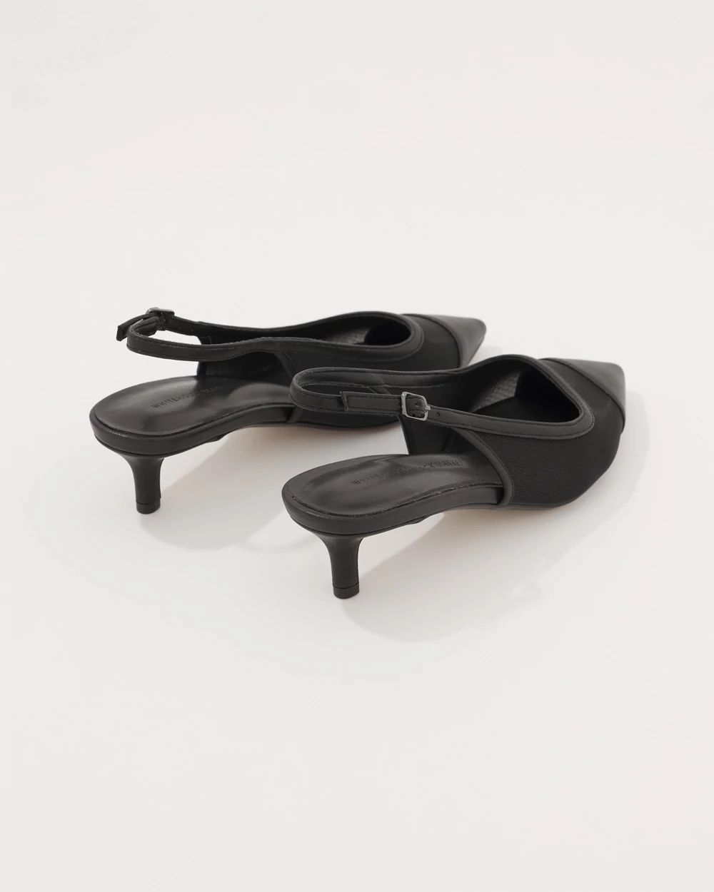 Mesh Kitten Heel Pump