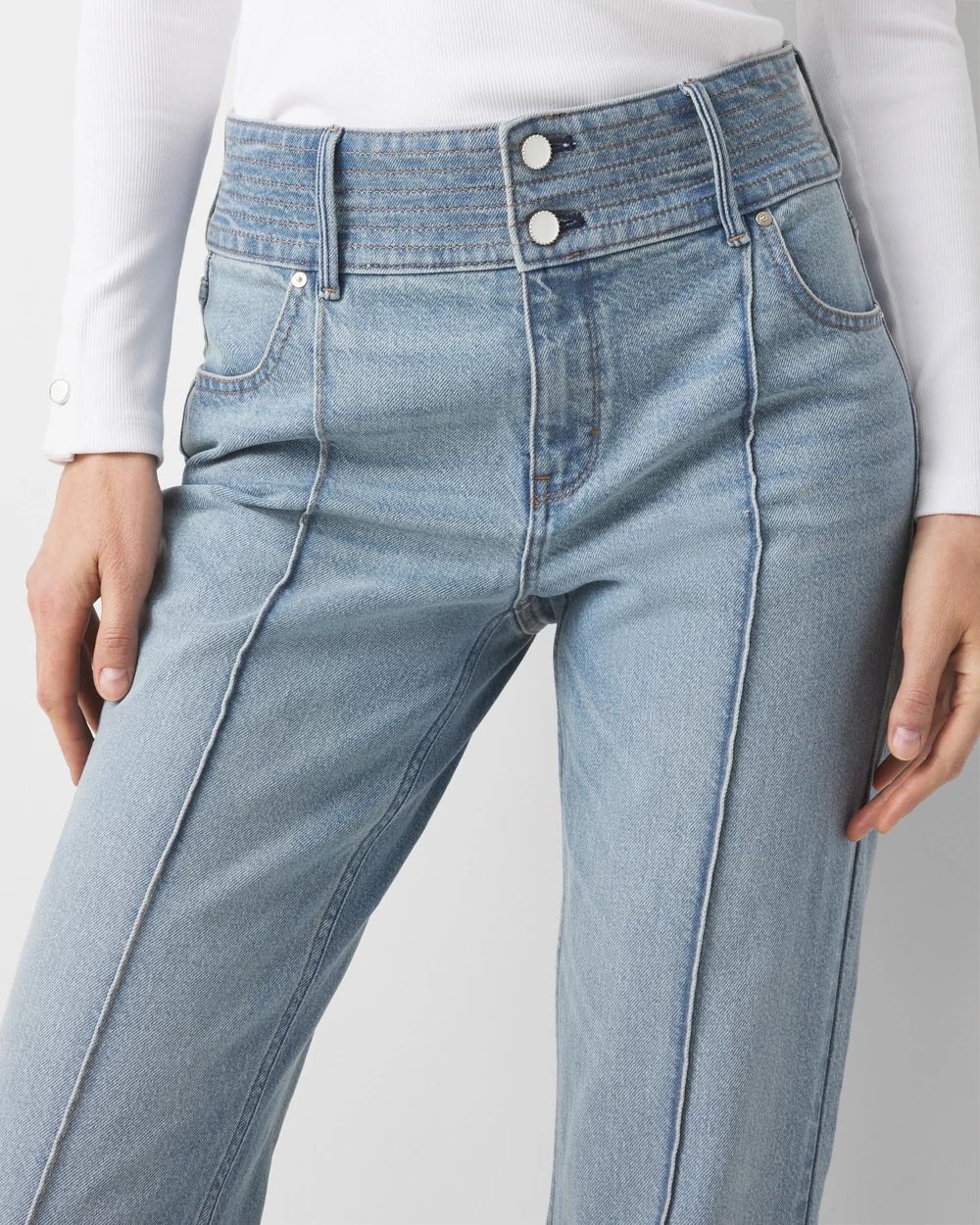 Trapunto Extra High Rise Trouser Jean click to view larger image.