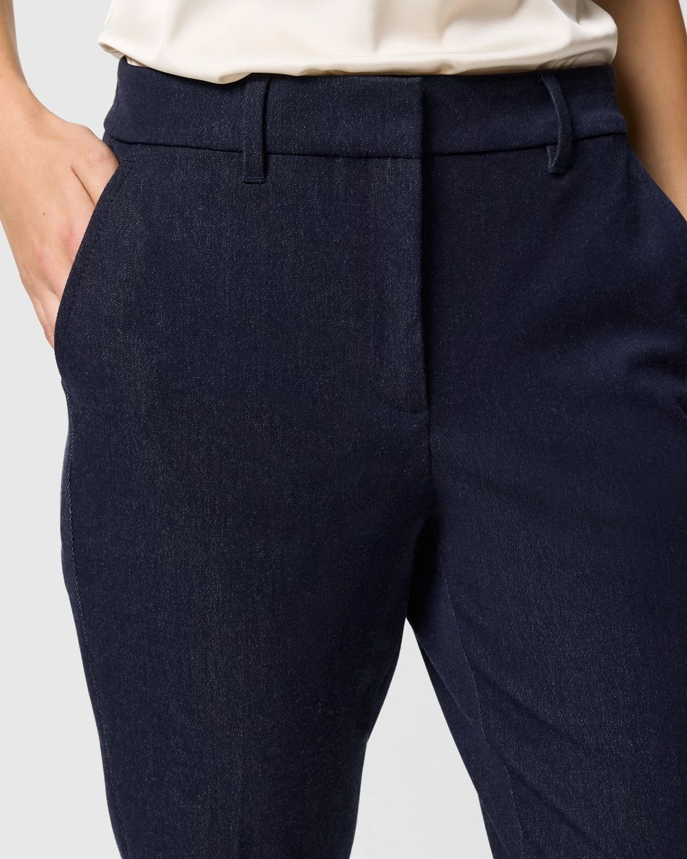 Denim-Look Elle Slim Ankle Pant click to view larger image.