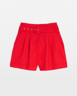 Extra High-Rise Belted Shorts click to view larger image.